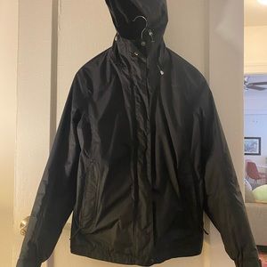 LL Bean Black rain jacket light weight size medium